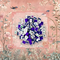 Jeu de Mahjong américain gravé 4 couches, 160 tuiles, en acrylique violet royal, 30 mm (1-3/16 po), lourd, portable, de luxe, pour divertissement et poker