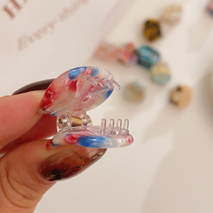 Nuovo arrivo 3cm carino Mini artiglio clip per bambini bella gatto in marmo di cellulosa acetato capelli granchio artiglio per capelli sottili - Product Image 4