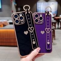   Coque de téléphone Love Wristband pour iPhone 17 Pro Air 16e 15 Pro Max 14 Plus 13 – Étui de protection et accessoires