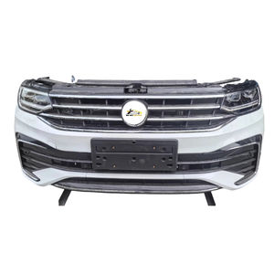 Pour VW <span class=keywords><strong>Tiguan</strong></span> L 2020-2024 Ensemble de pare-chocs avant comprenant les grilles centrales, les phares, le réservoir d'eau, le cadre - Product Image 1