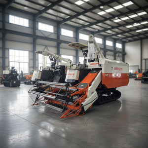Wishope 4LZ-6.0 100HP Motore Diesel di Grande Potenza, Mietitrebbia Cingolata in Gomma per Riso con Alimentazione Completa e Serbatoio per Piccoli Grani - Product Image 1