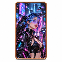 Barre d'art en cuivre Cyberpunk Sci-Fi Fille Cyborg 1 oz Cuivre Pur Rectangulaire Souvenir Impression UV Couleur Personnalisée OEM Vente en Gros