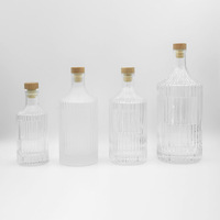 Bouteille de Luxe Personnalisée avec Logo en Verre Super Haute Qualité pour Eau, Jus, Whisky, Vodka, Rhum, Spiritueux, Vin, Tequila, Gin, Liqueurs – Idéale pour Cadeau