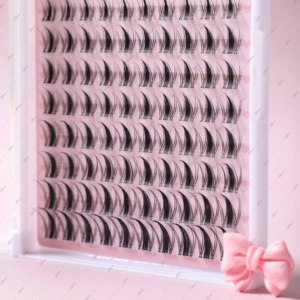 Kit de pose et de retrait de cils en grappe <span class=keywords><strong>Manga</strong></span> Anime à bande invisible ultra-fine avec pince à cils - Product Image 4