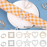 Mode Kleidung Ecke Saum Hemd Saum dekorative geknotete Ring Seiden schal Schnalle