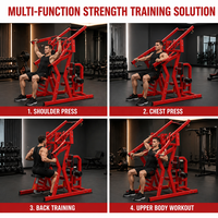 Máquina Comercial de Press de Pecho Sentado y Pulldown Lateral - Equipo de Gimnasio Duradero para Entrenamiento de Fuerza en Espalda y Pecho