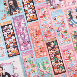 Papel autoadhesivo Kawaii coreano, pegatinas de corte de beso, dibujos animados, promocional, impermeable, hoja adhesiva personalizada - Product Image 2