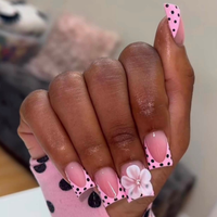Ongles en acrylique à couverture complète, réutilisables, faits à la main, de haute qualité, faux ongles artificiels
