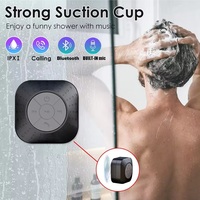 Mini haut-parleur portable sans fil V5.1 pour téléphone avec support à ventouse et design en plastique pour utilisation sous la douche