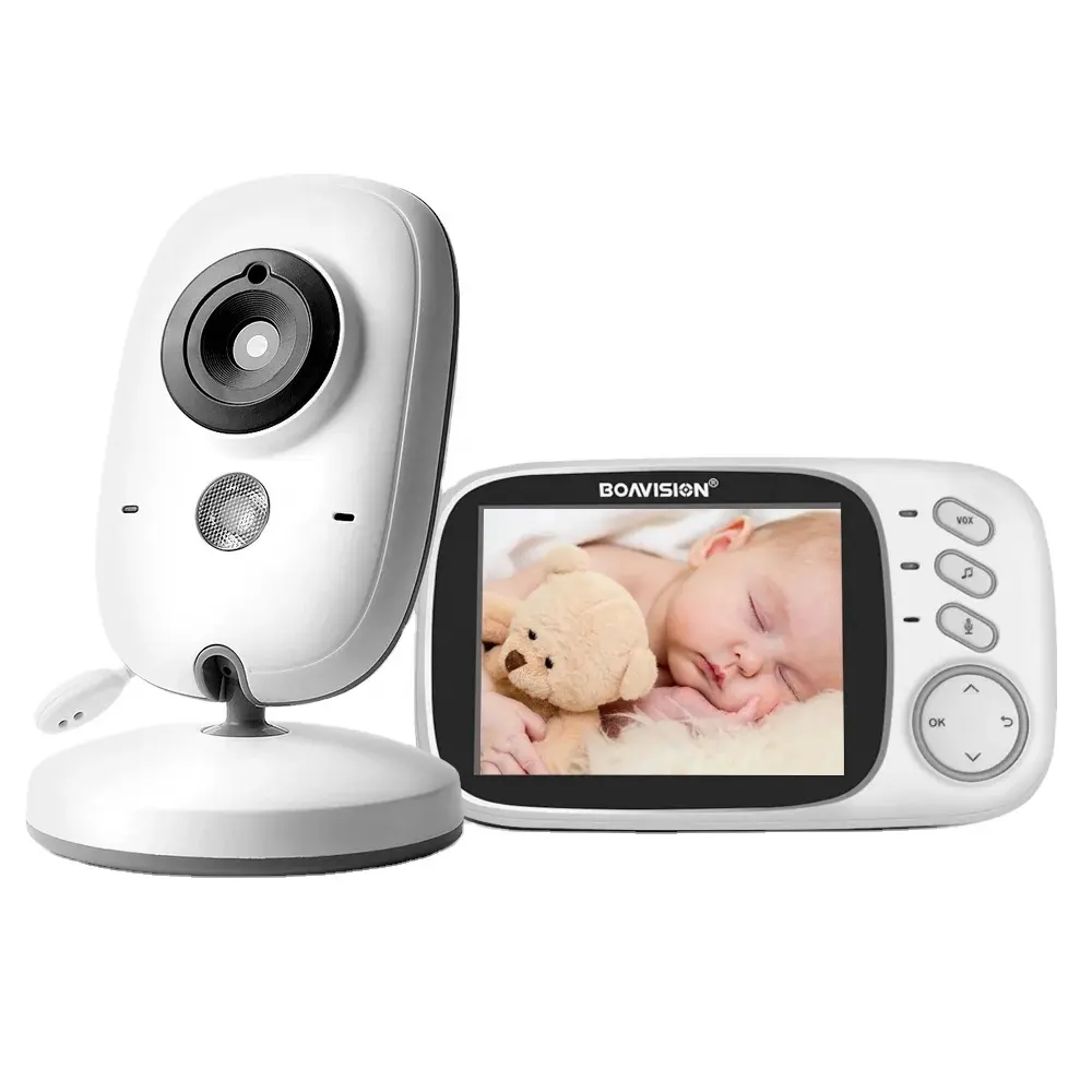 Baby Monitor senza fili regalo neonato 3.2 pollici LCD IR NightVision 2 vie Talk 8 ninne nanne Monitor di temperatura Babysitter