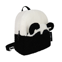 Sac à dos en peluche 2 en 1 Plus sac à bandoulière individuel sur la poche avant, sac à dos en peluche pour enfants Panda mignon