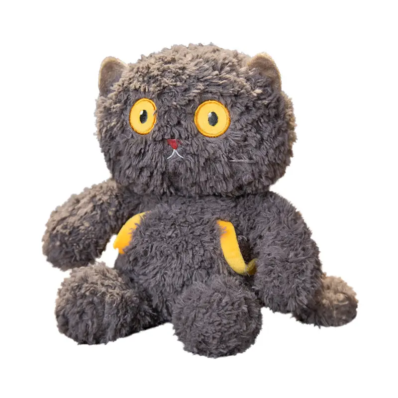 Nouveau design personnalisé drôle mignon différent chat d'expression faciale jouets en peluche pour les enfants jouant