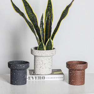 Grand pot de plantes succulentes ananas vert Pot de fleurs en ciment nordique moderne minimaliste pour le sol ou la suspension - Product Image 6