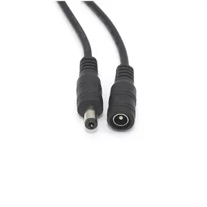 DC 12v扩展电源电缆公母连接器插头线，用于CCTV摄像机LED灯带适配器2.1 * 5.5毫米