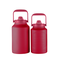 Growler isotherme en acier inoxydable de 64 oz, 128 oz, 192 oz avec poignée de transport facile – Contenant alimentaire de voyage durable pour bière