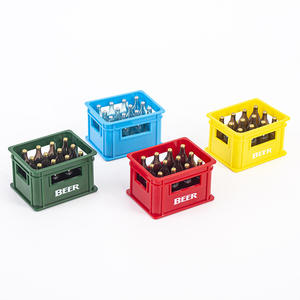 Novel Promotional Plastic Mini Beer Crate Bottle Opener Custom Logo Bottle Opener With Magnet Cheap Promotional Gifts
