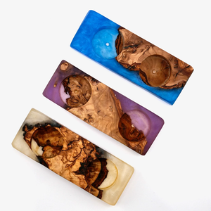 Handmade Olive Wood Resin Candle <strong>Holder</strong> Rustic <strong>Tealight</strong> <strong>Holder</strong> Home Decor Candle for Shabat Judaica Candle <strong>Holder</strong> - Product Image 4