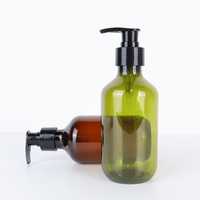 Bouteille de shampooing ou de lotion cosmétique en plastique PET de 300 ml ou 500 ml avec pompe pulvérisatrice et impression personnalisable