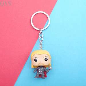 QYS belle Marvel Iron Man Spider Man héros porte-clés sac à main décoration Anime porte-clés en caoutchouc PVC dessin animé - Product Image 4