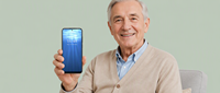 Smartphone Senior D65 4G Layar 6.528 Inci Ponsel Android Dual SIM LCD Hitam