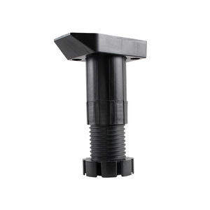 Pieds de meuble réglables, carrés, en plastique noir épaissi, robustes, pour armoire - Product Image 1