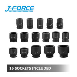 21 buah Set soket kunci pas dampak udara 3/4 inci Set soket dampak Sae 6-Point konstruksi kasar Cr-V Set soket Drive - Product Image 3