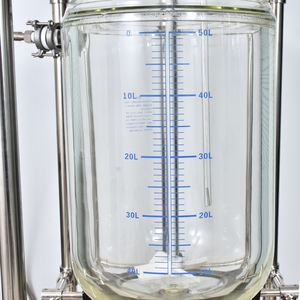 Reactor Químico de Vidrio con Camisa de 50L y 100L para Laboratorio, en Existencia en EE. UU. - Product Image 2