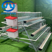 Cage à poules pondeuses de type A galvanisée à longue durée de vie, 3 niveaux, capacité 120 poules, pour l'élevage