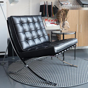 <span class=keywords><strong>Fauteuil</strong></span> en métal haut de gamme pour Barcelone, style nordique moderne minimaliste, pour la maison, le bureau, le salon de luxe, le balcon, la négociation et les loisirs - Product Image 1