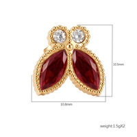 Ensemble de bijoux en zircon en acier inoxydable 304 Resoul pour femmes, boucles d'oreilles et pendentif papillon plaqués or, bijoux à porter au quotidien