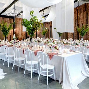 Sillas Modernas <span class=keywords><strong>de</strong></span> Madera Curvada Blancas para Bodas, Eventos, Banquetes y Fiestas, para Uso en Interiores y Exteriores, Muebles para Hoteles - Product Image 1