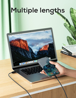 Prix bas Pd 100w Charge rapide et autres accessoires Câble tressé en nylon noir Câble Usb Type-c Câble 1.5mm
