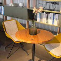 Chaise de salle à manger NORYA, style nordique moderne minimaliste, revêtement en tissu, pieds en métal, chaise d'appoint pour cuisine, restaurant, villa