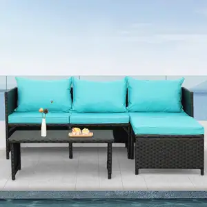 High Quality Wicker Garden Furniture Outdoor Rattan Garden Corner Sofas Garden Sofa Set