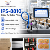 Imprimante TIJ IPS-8810 10,1 pouces, machine de codage à jet d'encre thermique 12,7 mm, imprimante de date, de lot et de codes-barres pour ligne de production