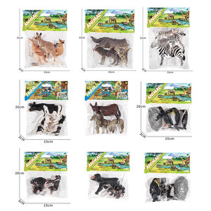 โมเดลรูปสัตว์ในฟาร์มและสัตว์ป่าทำจาก PVC รูปเพนกวินกอริลลาหมาป่าจิงโจ้ม้าลาย - Product Image 2