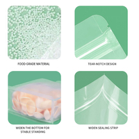 Pochette transparente autoportante avec fermeture éclair pour billes de bain et perles de spa, emballage en gros pour marques de beauté et vente au détail