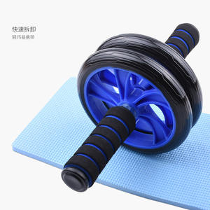 Nutrilite Double Roller kebugaran peralatan Gym ABS/EVA bulat Dua pegangan Pusher untuk otot perut untuk penggunaan di rumah - Product Image 3