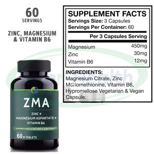 Ausreson OEM kapsul olahraga suplemen seng Magnesium aspartat Vitamin B6 kapsul <span class=keywords><strong>ZMA</strong></span> untuk kekuatan otot - Product Image 2