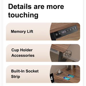 Table électrique en forme de L, réglable, assise et <span class=keywords><strong>debout</strong></span>, <span class=keywords><strong>bureau</strong></span> en bois pour ordinateur portable, jeu, travail, table de levage réglable - Product Image 5