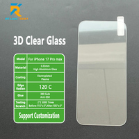 Protecteur d'Écran en Verre Trempé de Haute Qualité 3D Anti-Rayures HD Transparent 9H pour iPhone 15 16 17 17 Pro 17 Pro Max (Vente en Gros)