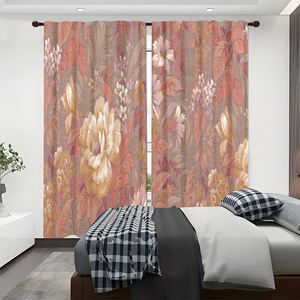 Cortinas Transparentes Florales Modernas y Elegantes en Rosa y Morado, Cortinas de Velo que Filtran la Luz de 90 g/m², 100 % Poliéster con Ojales - Product Image 2