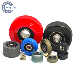 ล้อแบริ่งเคลือบโพลียูรีเทน PU ขนาดรู 3~4 มม. เส้นผ่านศูนย์กลางภายนอก 10~15 มม. สำหรับใช้ในอุตสาหกรรมและระบบอัตโนมัติ - Product Image 1