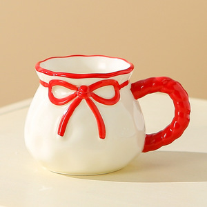 Tazas <span class=keywords><strong>de</strong></span> Cerámica con Lazo Decorativo, Pequeñas y Elegantes, Ideales para Cafeterías y Uso Doméstico - Product Image 2