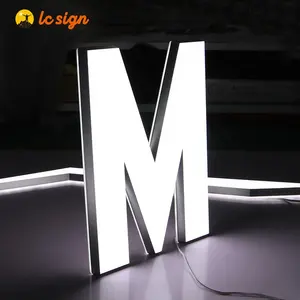 Empresa Logo Design Iluminado número placa Acrílico Sign Board Signage LED negócios Canal Carta Sinais para loja de fumaça