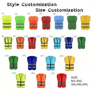Custom logo Safety Vest Multi-Pocket Zipper <b>Reflective</b> Safety Vest <b>Jacket</b> High-Visibility Work Clothes Traffic Work Safety Vest - Product Image 3