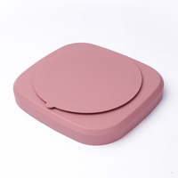 Diviseur carré imprimé à motif solide écologique sans BPA Plaques d'alimentation en silicone PET durables pour chiens et chats de qualité alimentaire