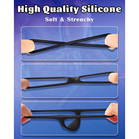 8-teiliges Set Silikon-Vibrations-Cockringe mit individuellem Logo für Männer, APP-/Fernbedienung, 10 Frequenzen, USB-aufladbar, verschiedene Größen, verzögernd