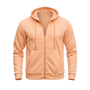 Men's Lightweight <b>Hooded</b> <b>Zip</b> Sweatshirt Breathable Casual Jacket with Soft Fabric for Outdoor and Daily Wear - Product Image 1