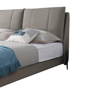 Luxuriöses Smart-Bett mit Erweiterbarem Stauraum, Echtleder-Polsterung, Metallrahmen, Verstellbarem Lattenrost, Umweltfreundlich und Geräuscharm - Product Image 4